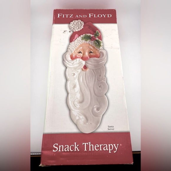 Vintage, Snack Therapy Santa Claus Plate/Server by Fitz and Floyd - Picture 8 of 9